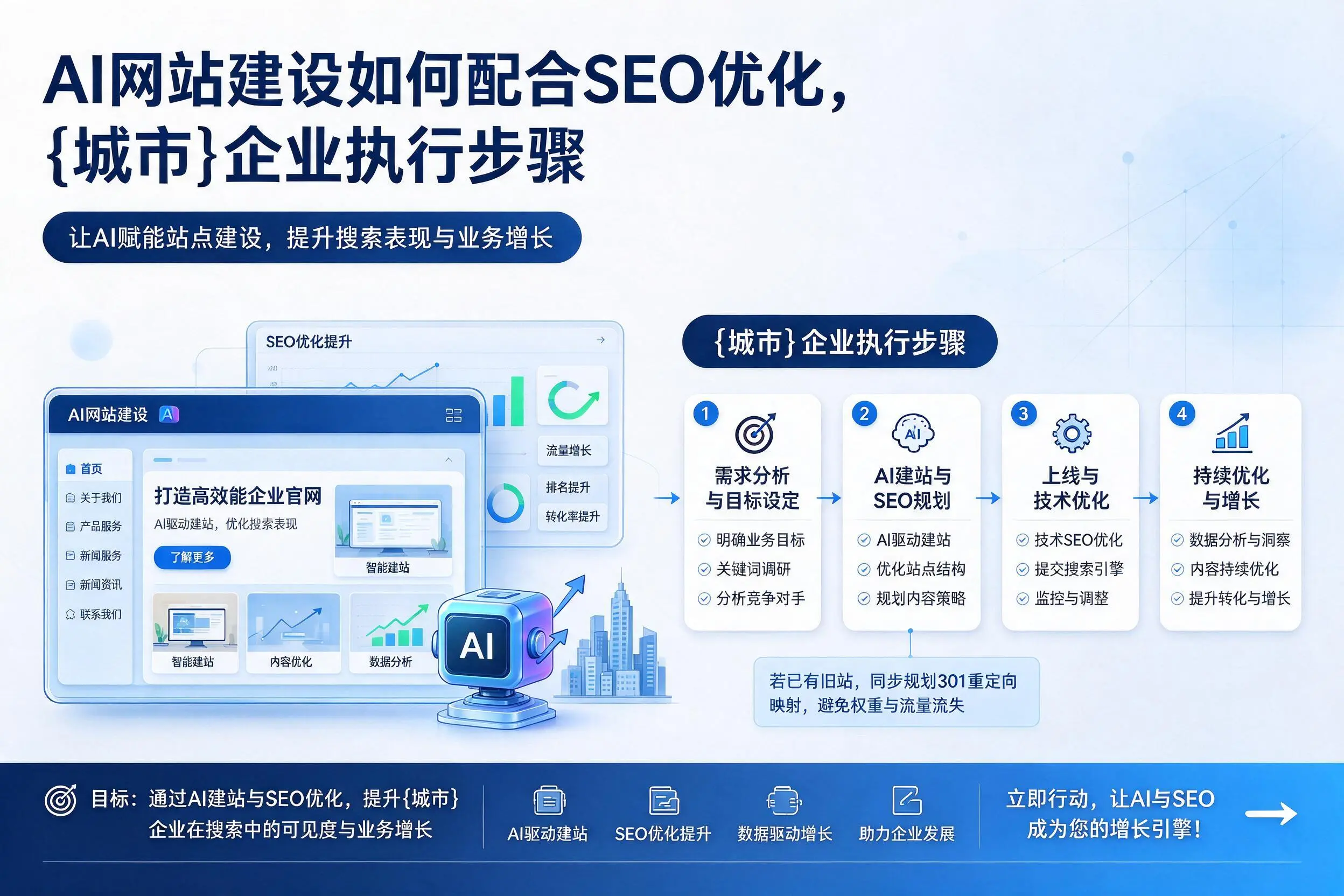 AI网站建设如何配合SEO优化，安阳企业执行步骤
