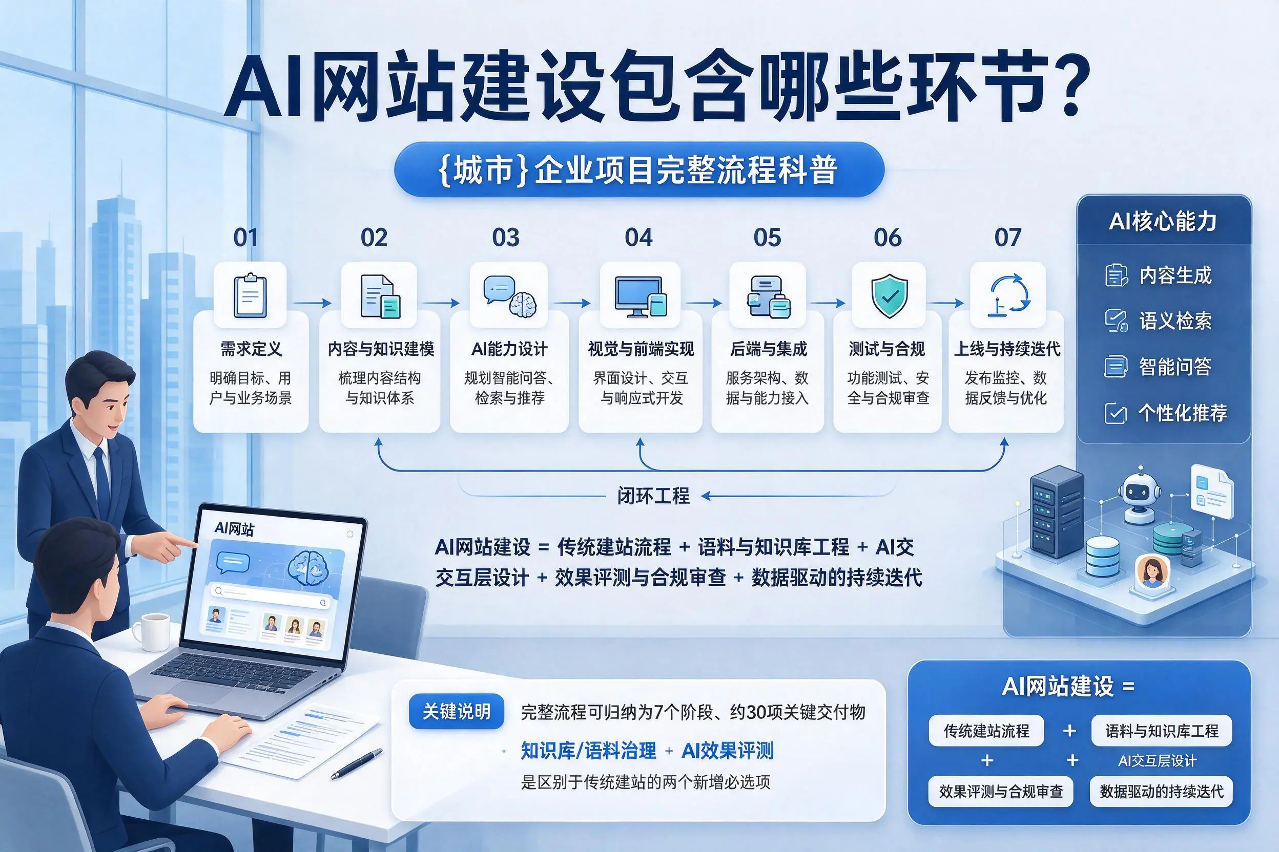 AI网站建设包含哪些环节？安阳企业项目完整流程科普