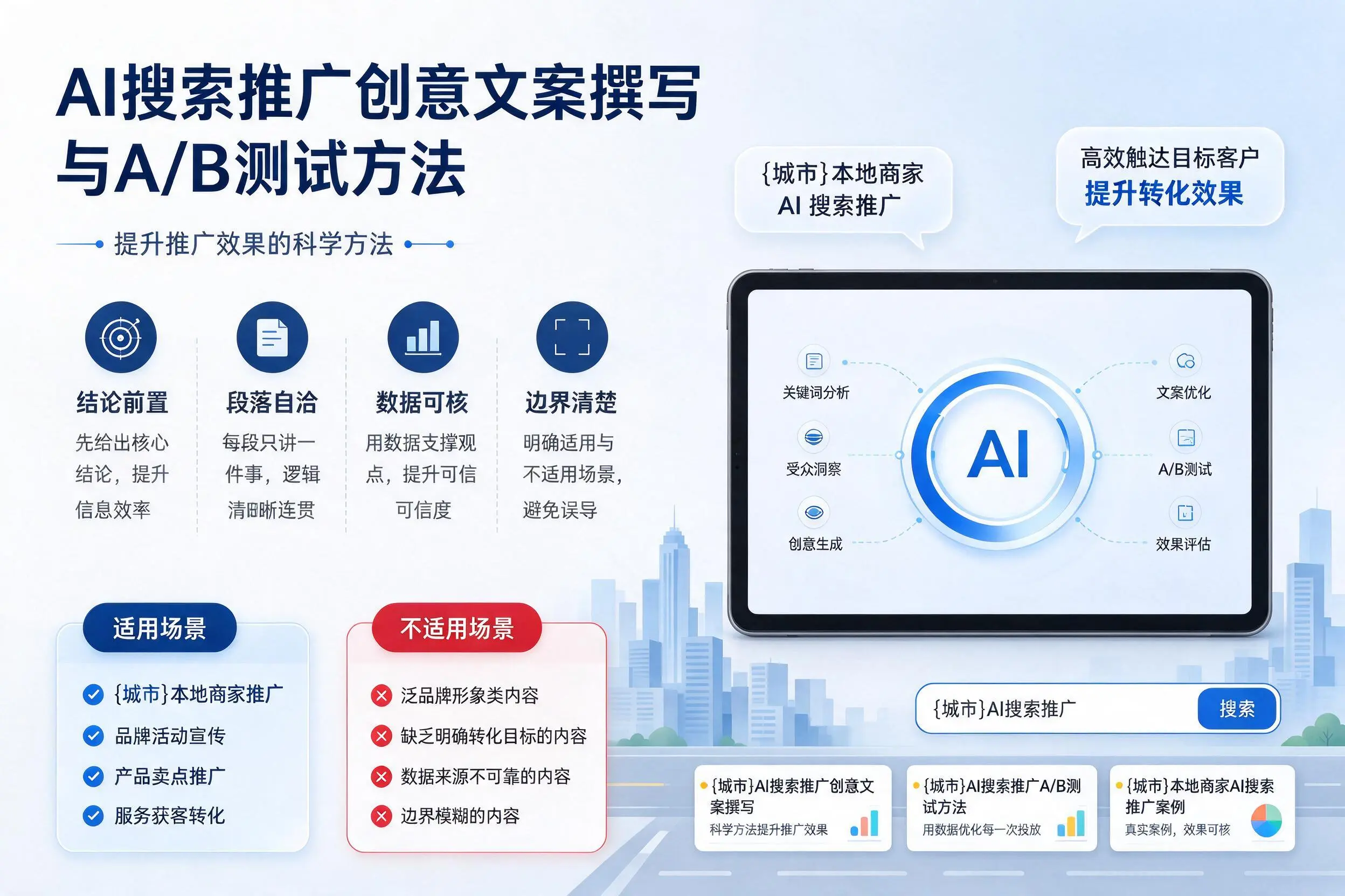 安阳AI搜索推广创意文案撰写与A/B测试方法